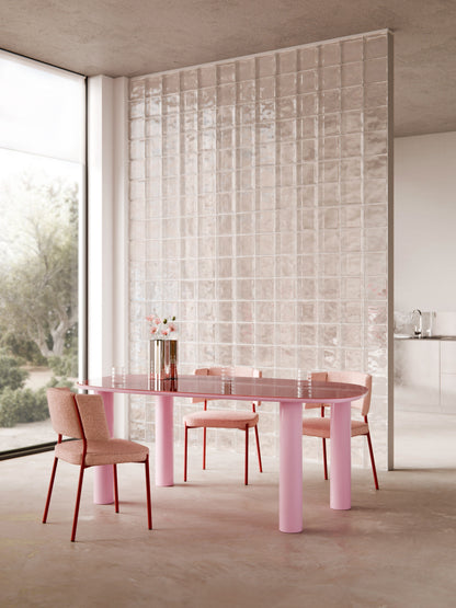 Benova Organic Glass-Top Dining Table, 200 x 110 cm