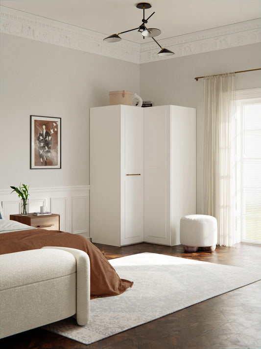 Charlise Corner Wardrobe, Modular, 115 cm Wide