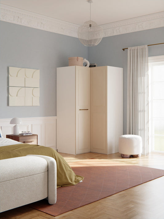 Charlise Corner Wardrobe, Modular, 115 cm Wide
