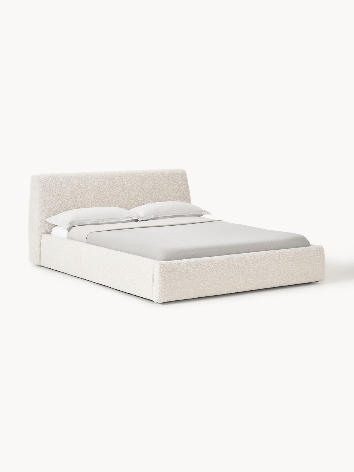 Cloven Bouclé Upholstered Bed