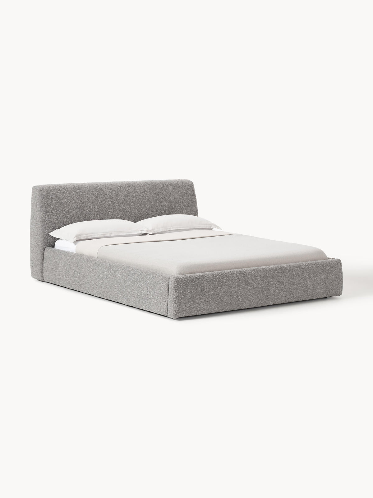 Cloven Bouclé Upholstered Bed