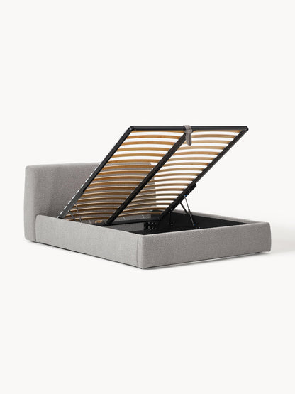 Cloven Bouclé Upholstered Bed with Storage