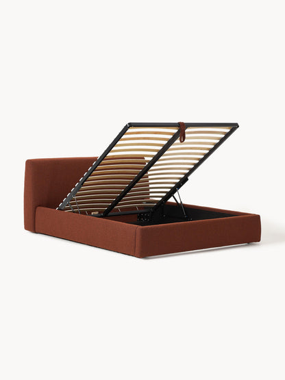 Cloven Bouclé Upholstered Bed with Storage