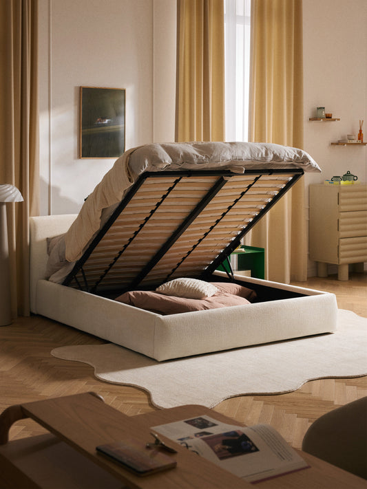 Cloven Upholstered Bed with Storage
