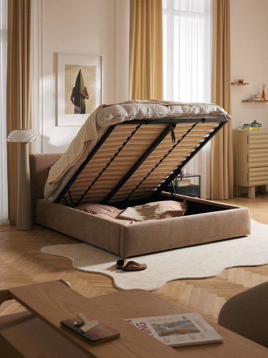 Cloven Upholstered Bed with Storage