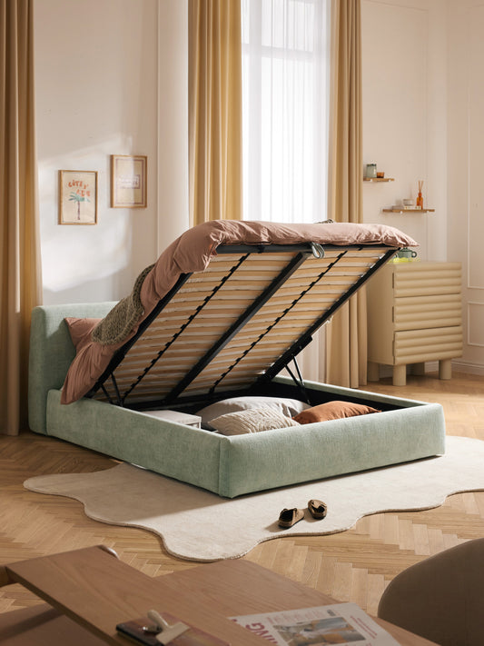 Cloven Upholstered Bed with Storage