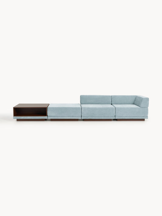 Colvin Modular 4-Seater Sofa with Coffee Table & Ottoman