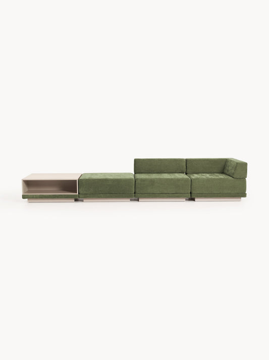 Colvin Modular 4-Seater Sofa with Coffee Table & Ottoman