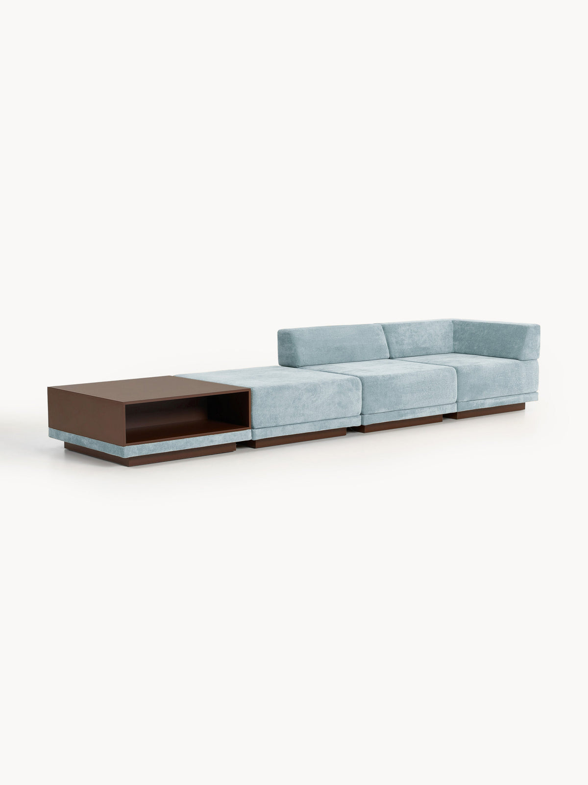 Colvin Modular 4-Seater Sofa with Coffee Table & Ottoman