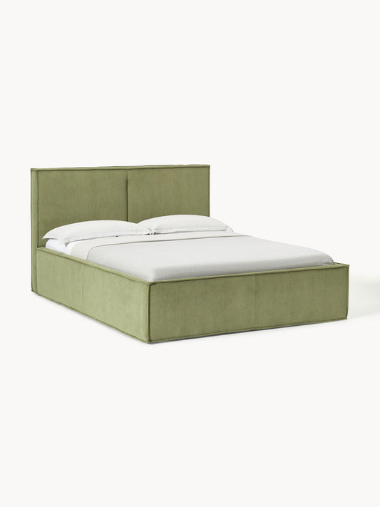 Dreava Corduroy Upholstered Bed with Storage