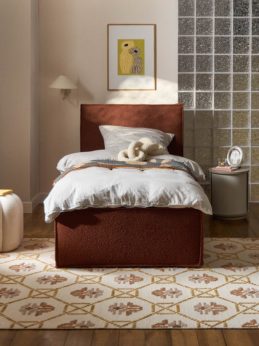 Dreava Single Bed in Bouclé
