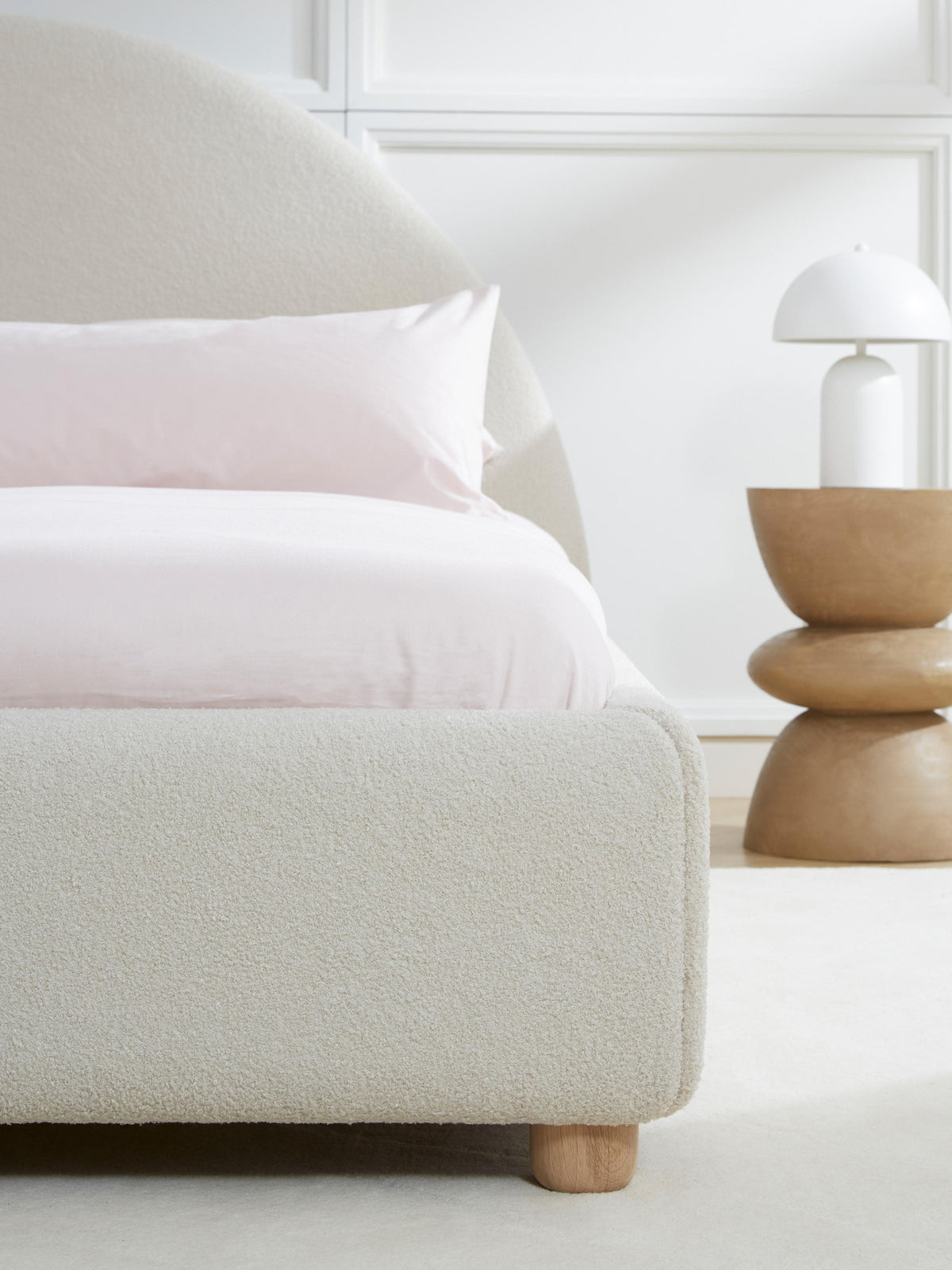Ebbina Upholstered Bed in Teddy