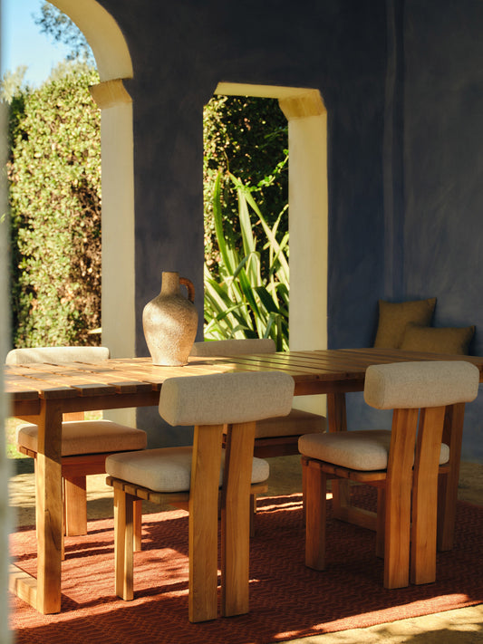 Eivora Garden Table in Teak Wood, 229 x 100 cm