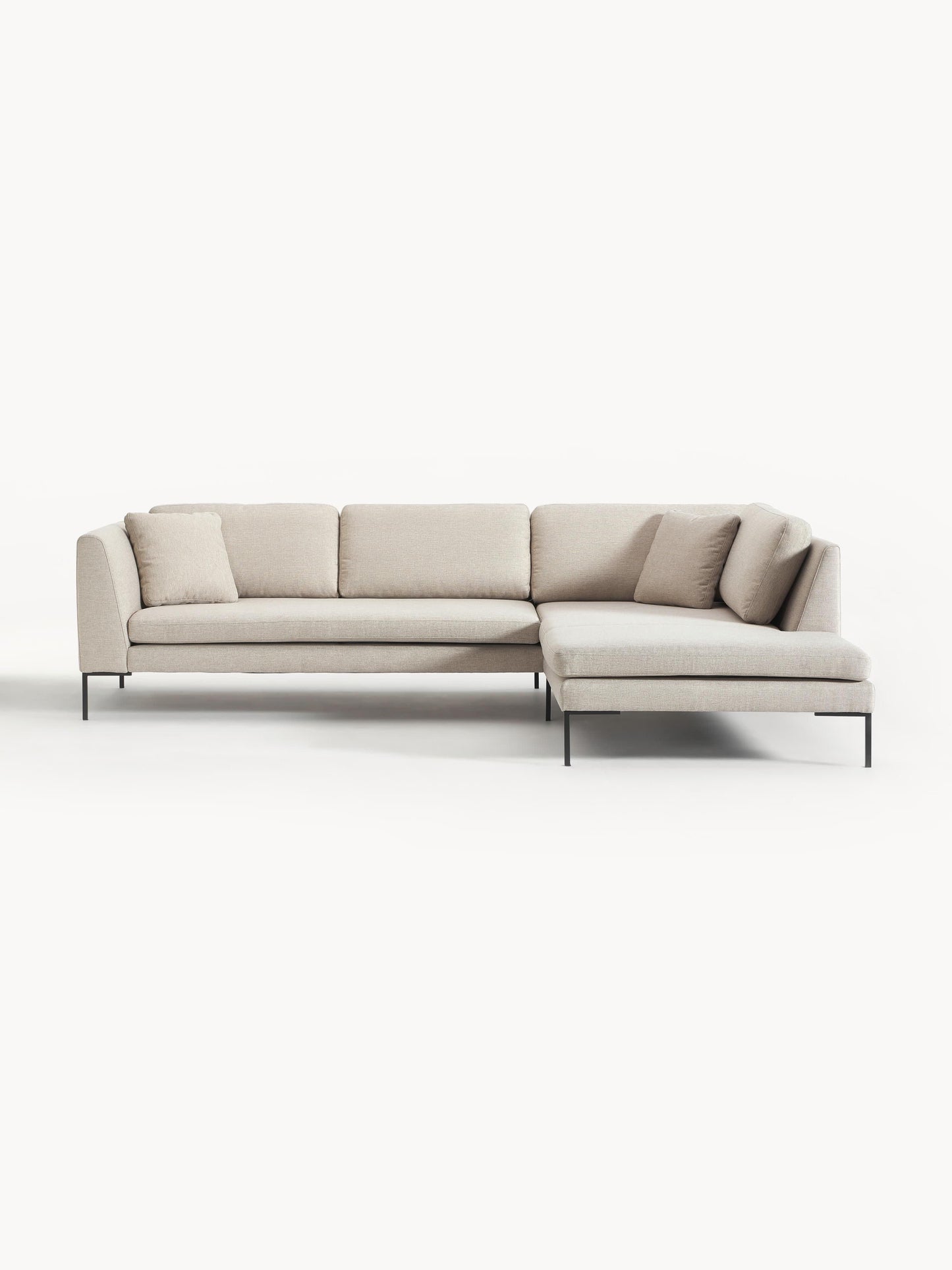 Emmara Corner Sofa with Metal Legs