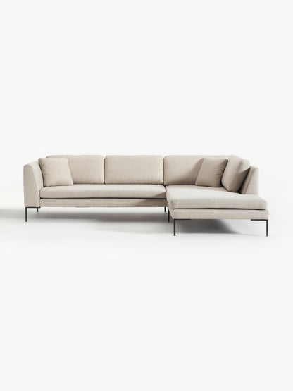 Emmara Corner Sofa with Metal Legs