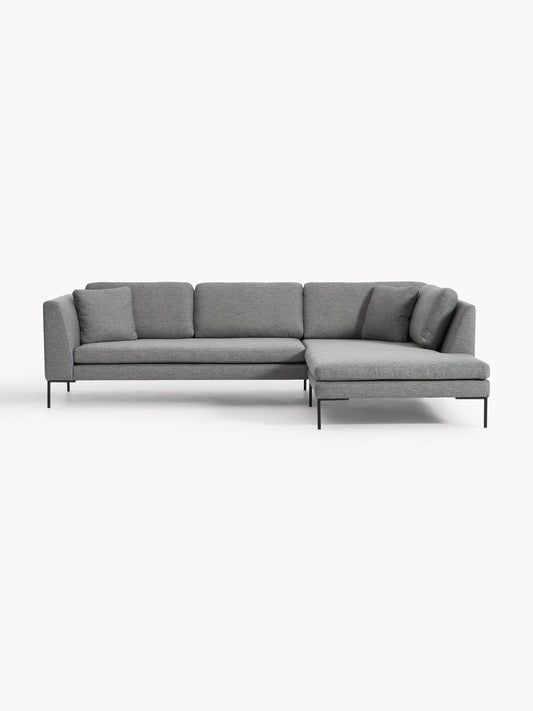 Emmara Corner Sofa with Metal Legs