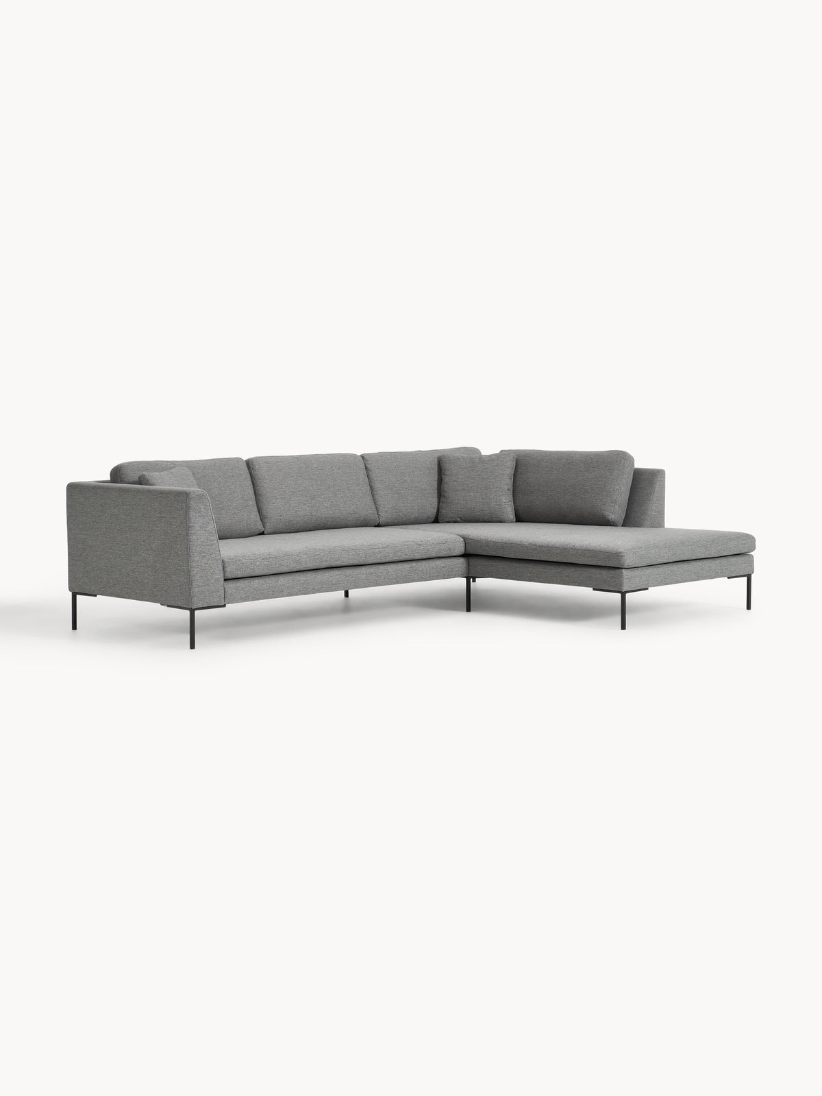 Emmara Corner Sofa with Metal Legs