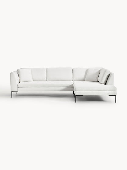 Emmara Corner Sofa with Metal Legs