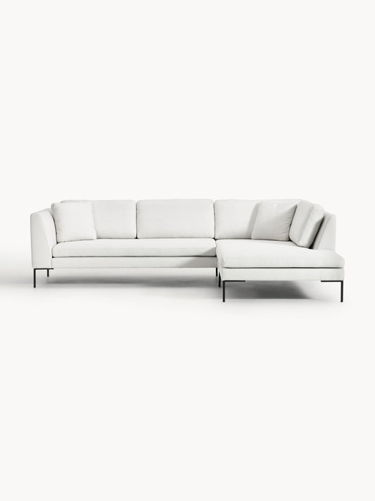 Emmara Corner Sofa with Metal Legs
