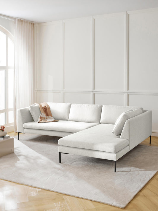 Emmara Corner Sofa with Metal Legs