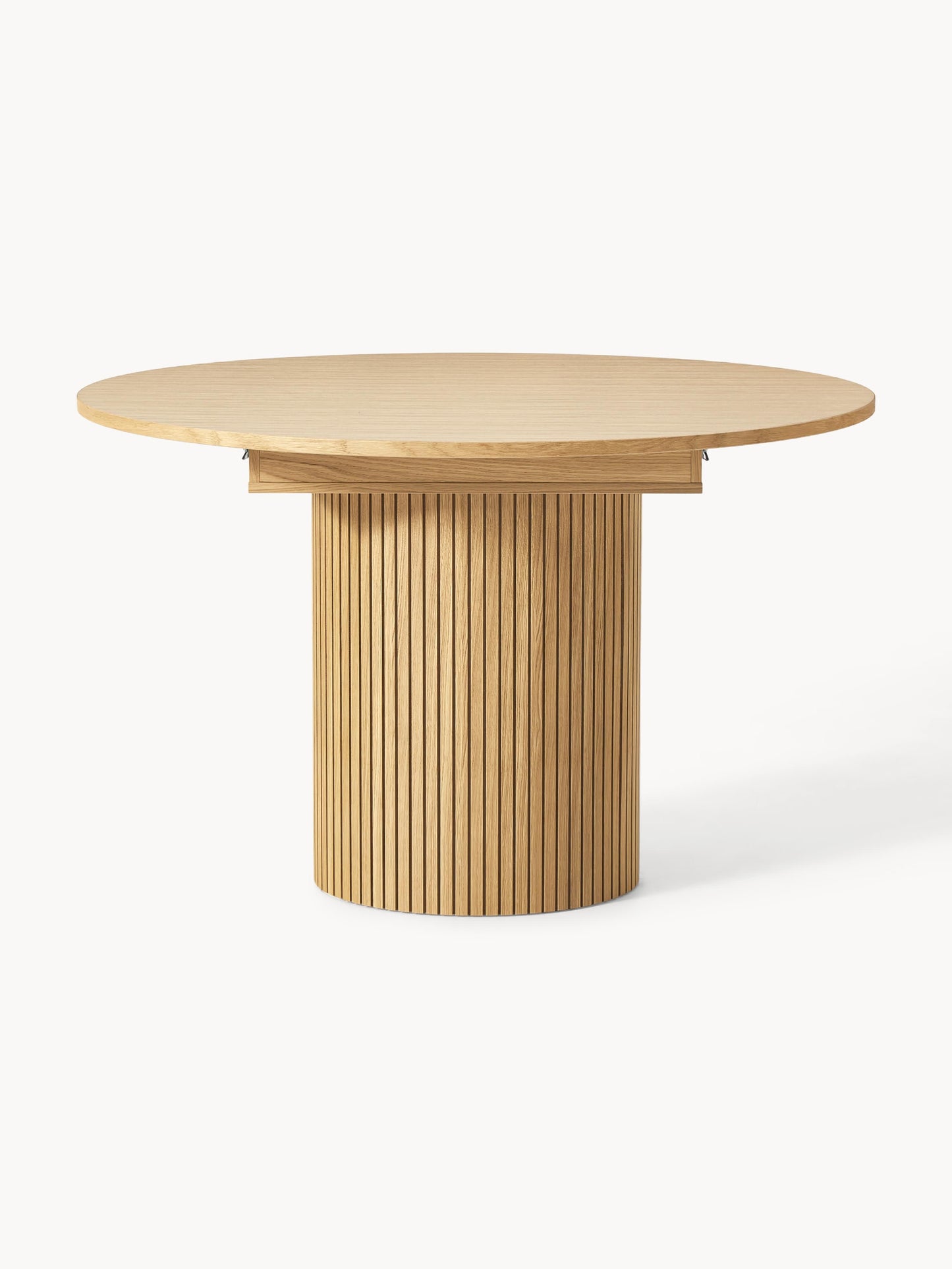 Filvio Extendable Dining Table, Grooved Texture, 120 - 160 x 75 cm