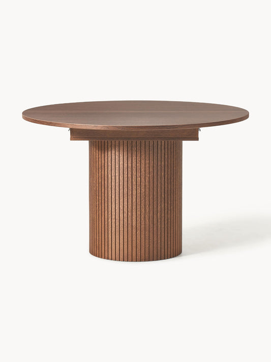 Filvio Extendable Dining Table, Grooved Texture, 120 - 160 x 75 cm