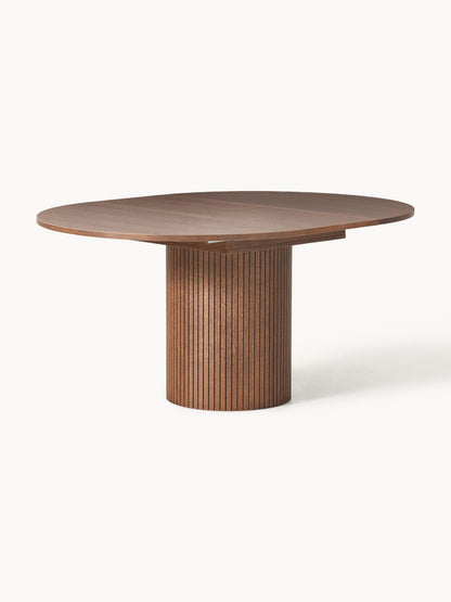 Filvio Extendable Dining Table, Grooved Texture, 120 - 160 x 75 cm