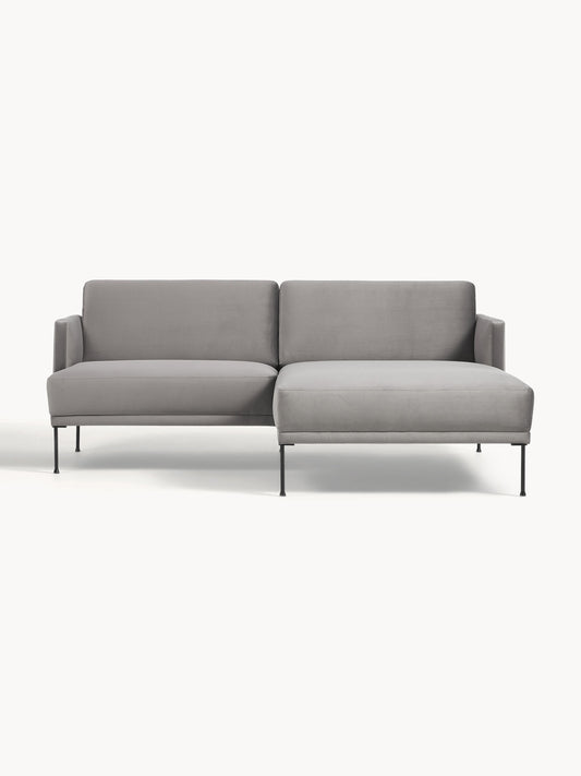 Fluendo Small Velvet Corner Sofa