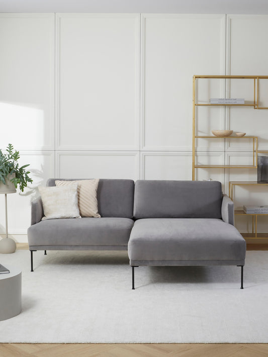 Fluendo Small Velvet Corner Sofa