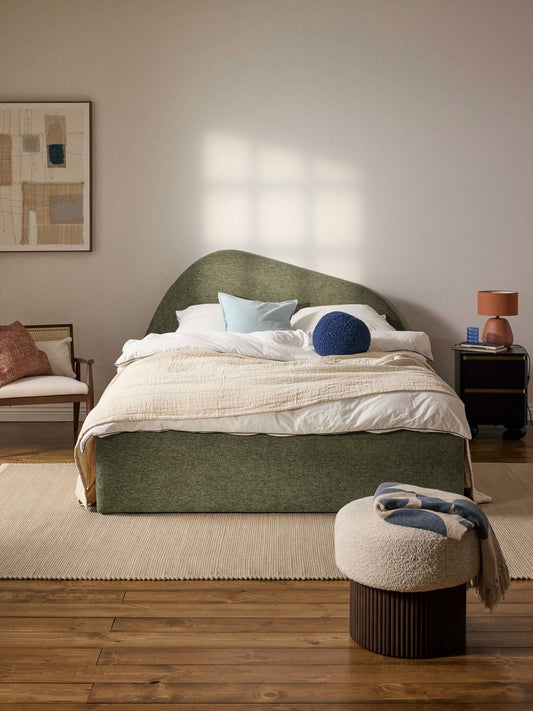 Garvin Bouclé Upholstered Bed