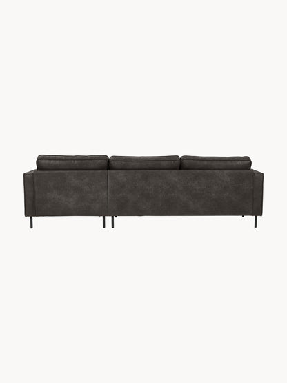 Hunwell Leather Corner Sofa (3-Seater)