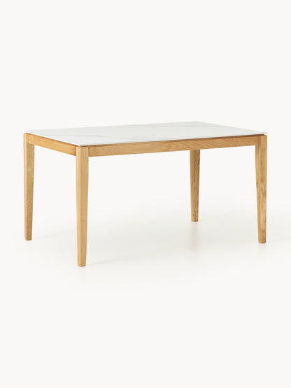 Jackvin Dining Table with Marble-Look Tabletop, in Various Sizes