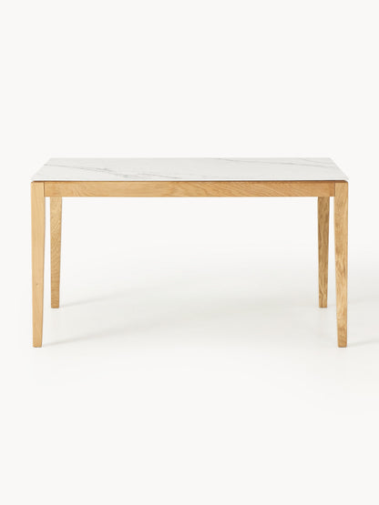 Jackvin Dining Table with Marble-Look Tabletop, in Various Sizes