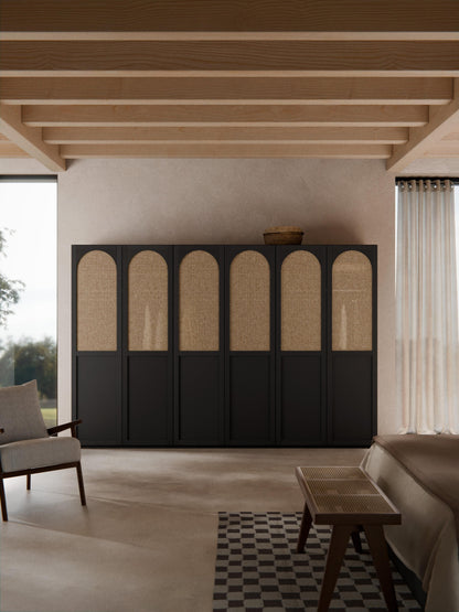 Jeanor Hinged-Door Wardrobe, Modular, 300 cm Wide, in Various Sizes