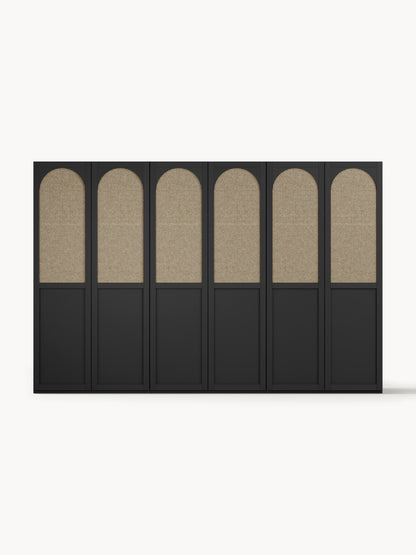 Jeanor Hinged-Door Wardrobe, Modular, 300 cm Wide, in Various Sizes