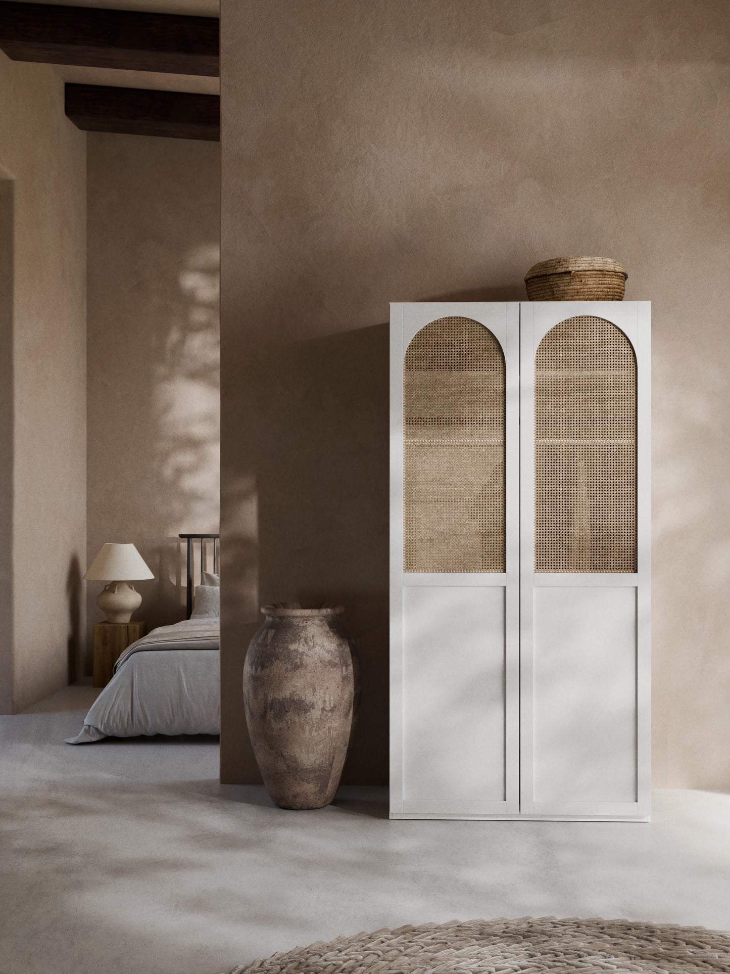 Jeanor Modular Hinged-Door Wardrobe, 100 cm Wide, in Various Sizes