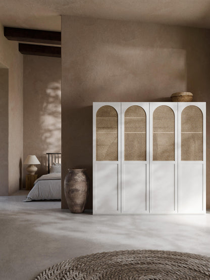 Jeanor Modular Hinged-Door Wardrobe, 200 cm Wide, in Various Sizes