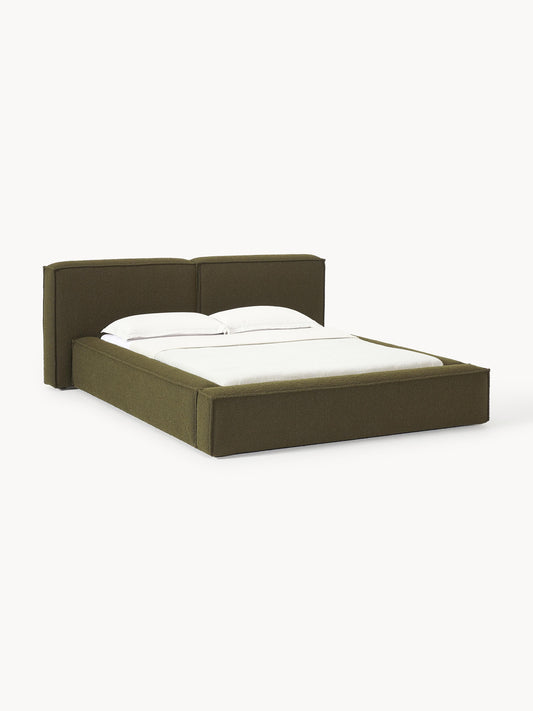 Lennard Bouclé Bed with Storage, Upholstered