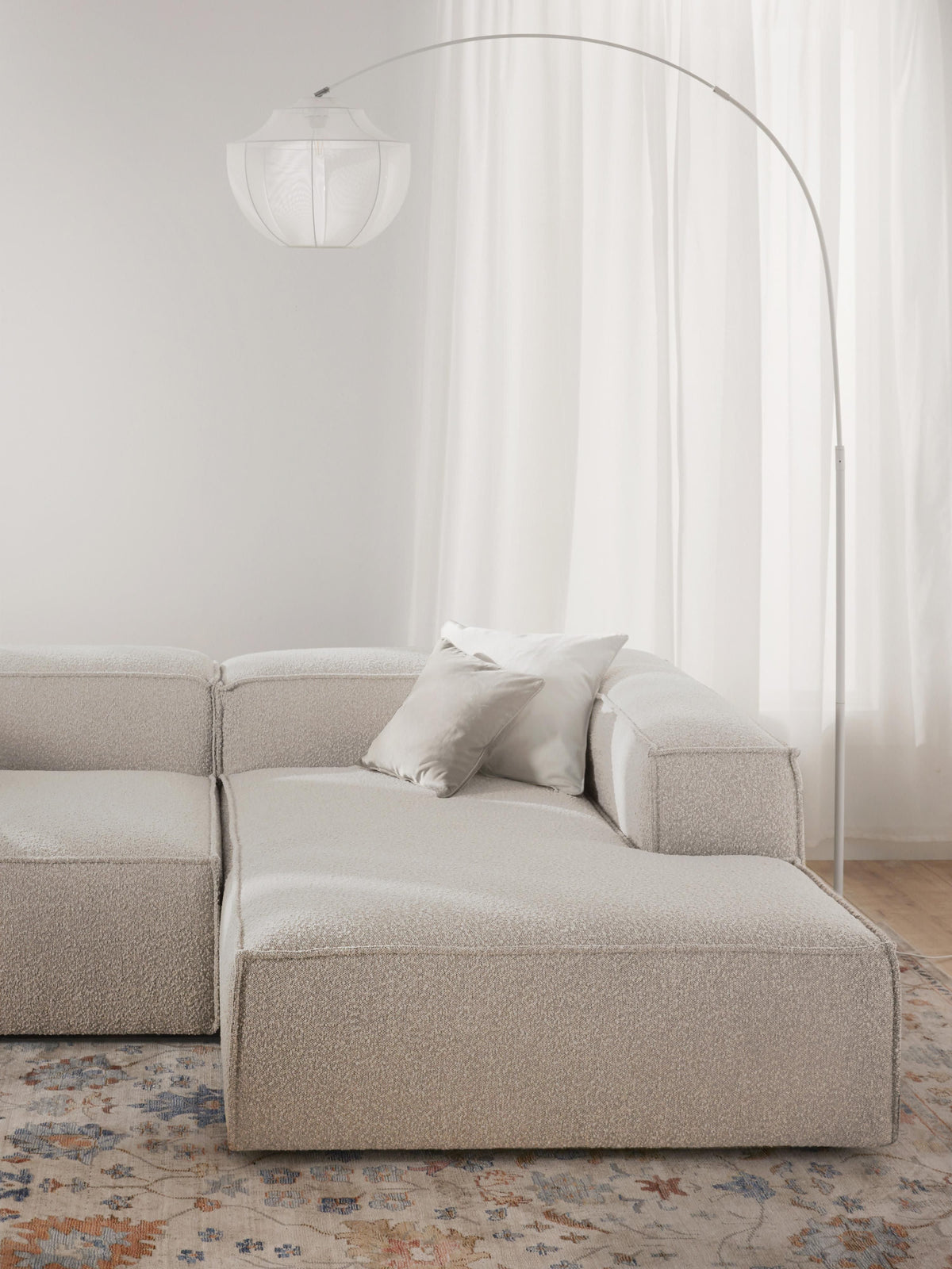 Lennard Bouclé Ottoman Corner Module