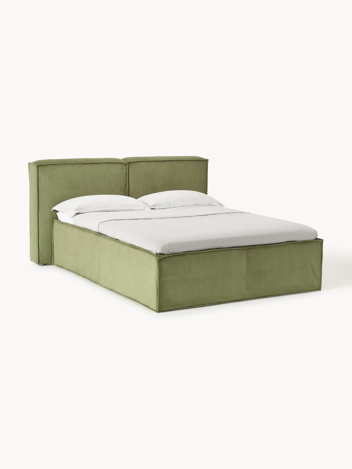 Lennard Corduroy Box Spring Bed