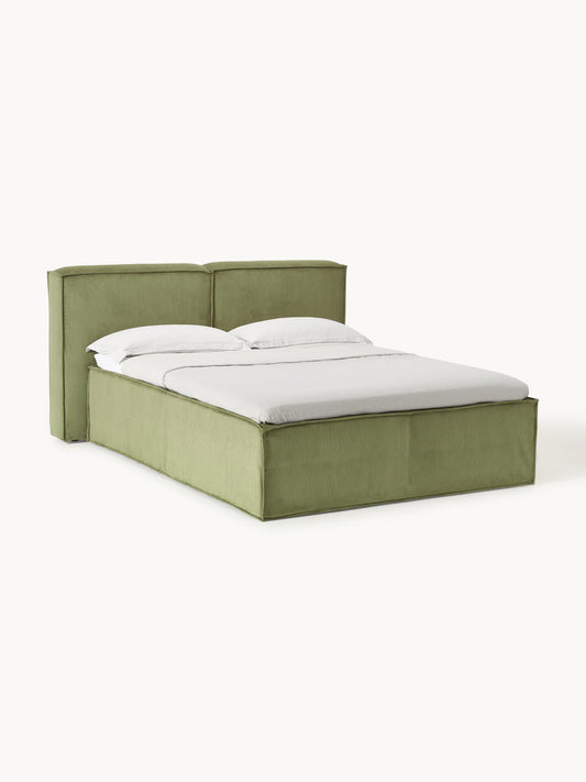Lennard Corduroy Box Spring Bed