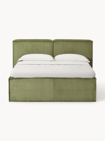 Lennard Corduroy Box Spring Bed