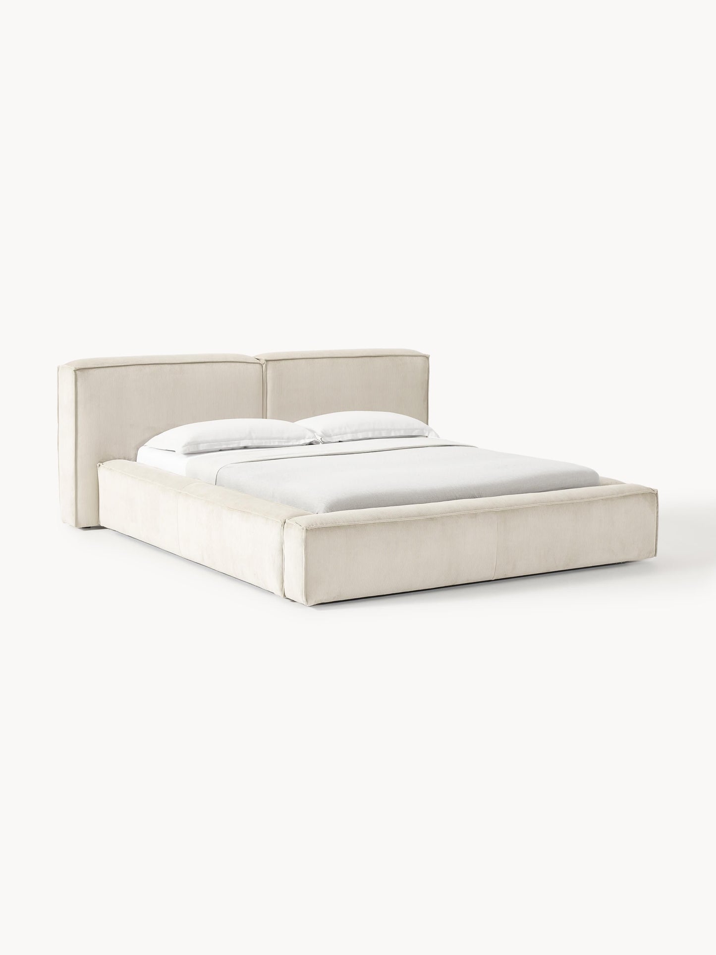 Lennard Corduroy Upholstered Bed with Storage