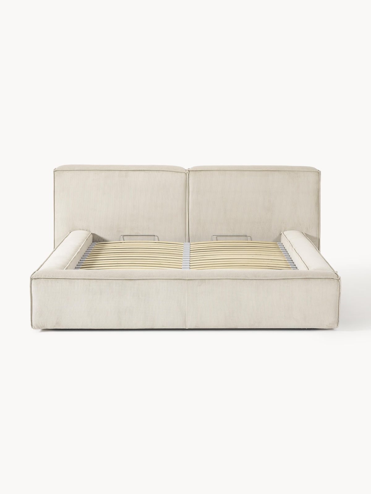 Lennard Corduroy Upholstered Bed with Storage