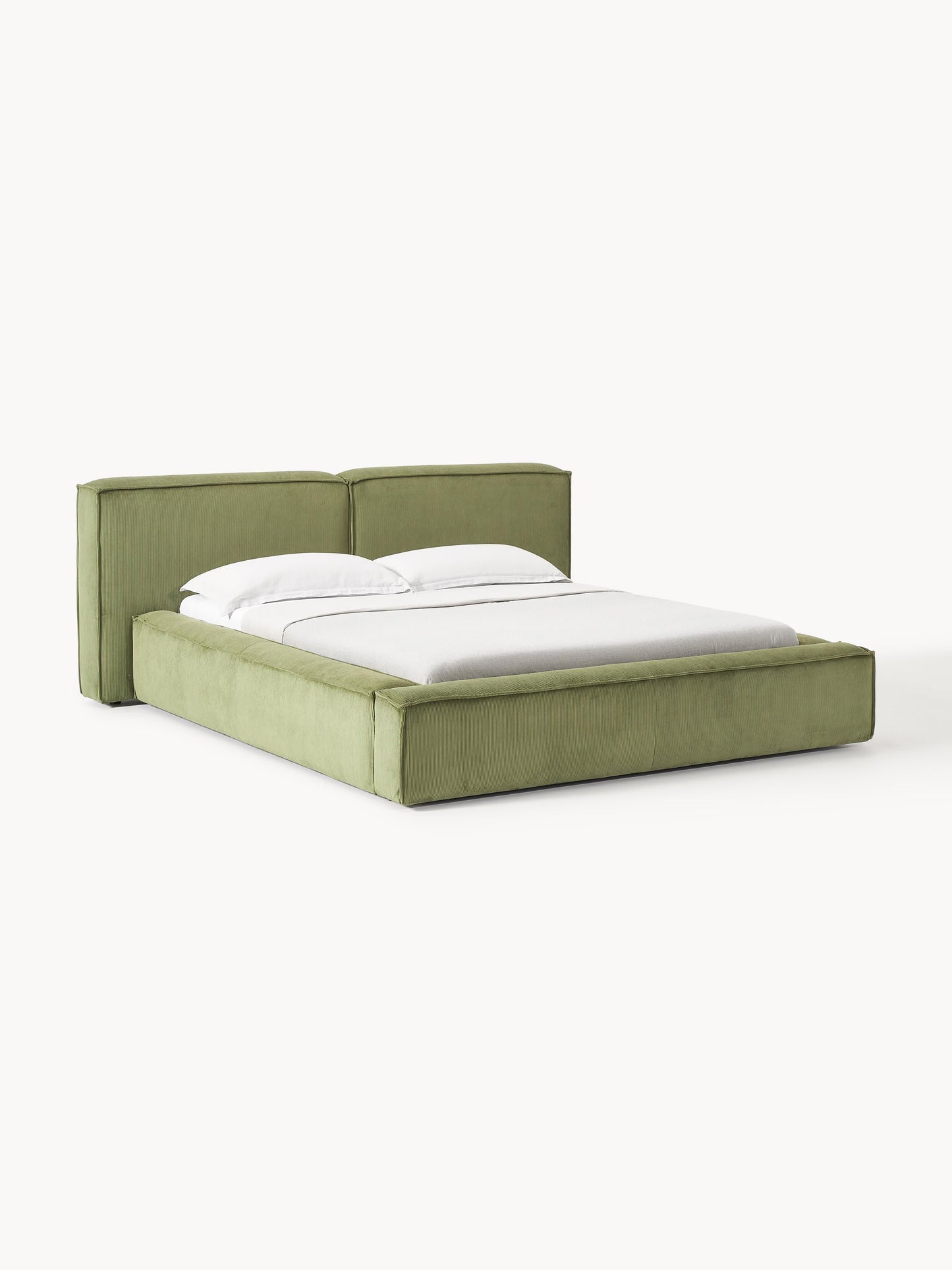 Lennard Corduroy Upholstered Bed with Storage