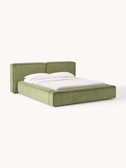 Lennard Corduroy Upholstered Bed with Storage