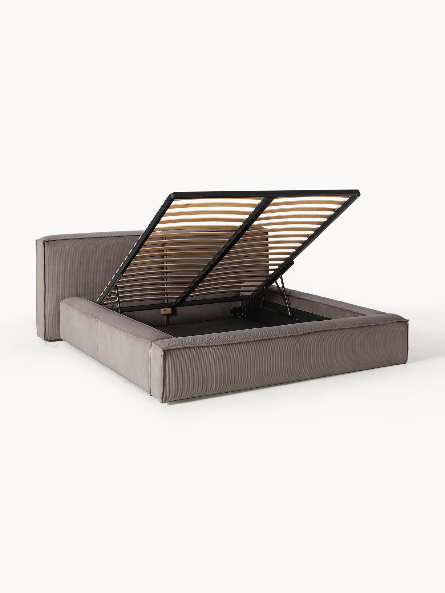 Lennard Corduroy Upholstered Bed with Storage