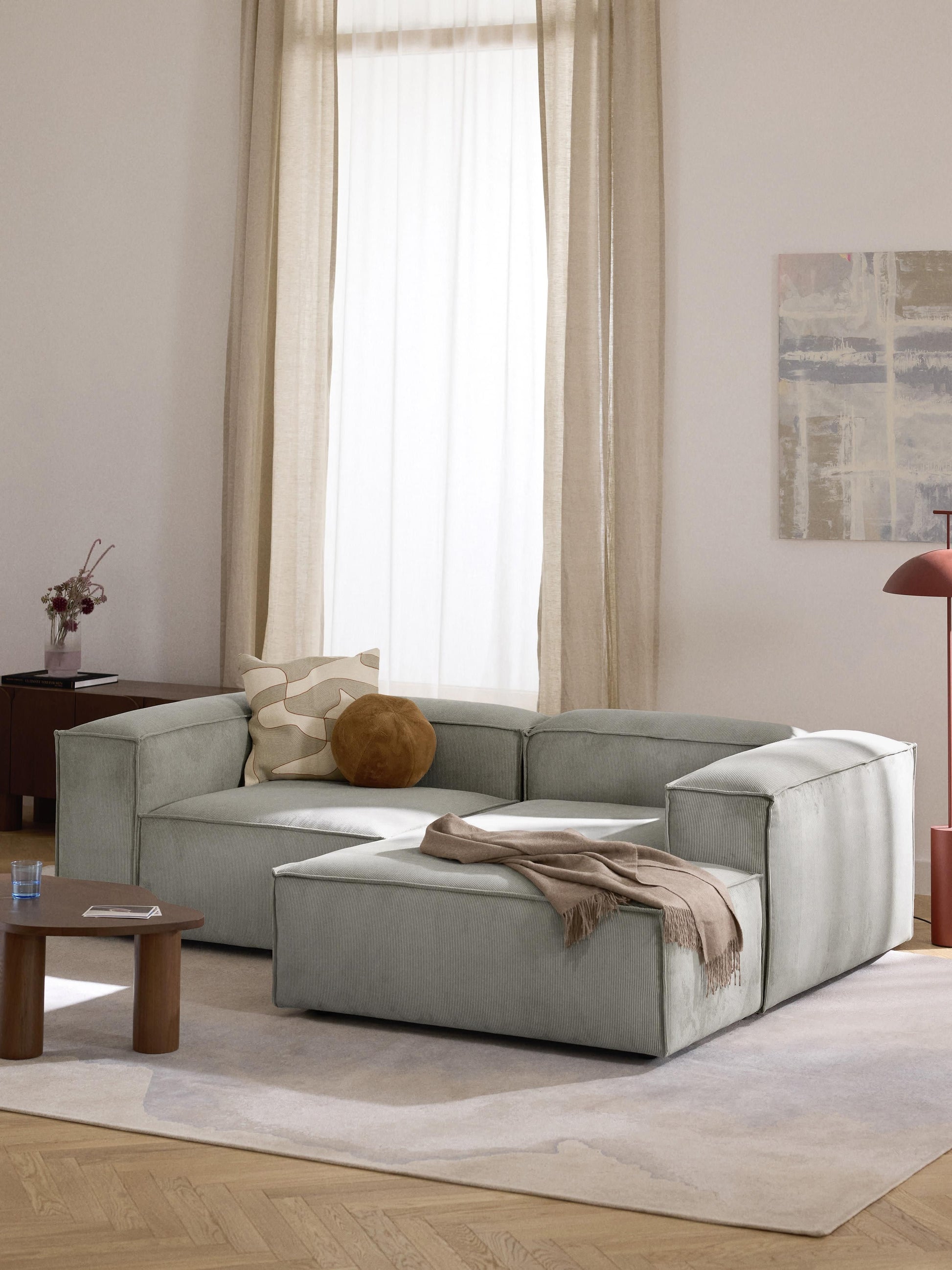 Lennard Modular Corduroy Corner Sofa (2-Seater)