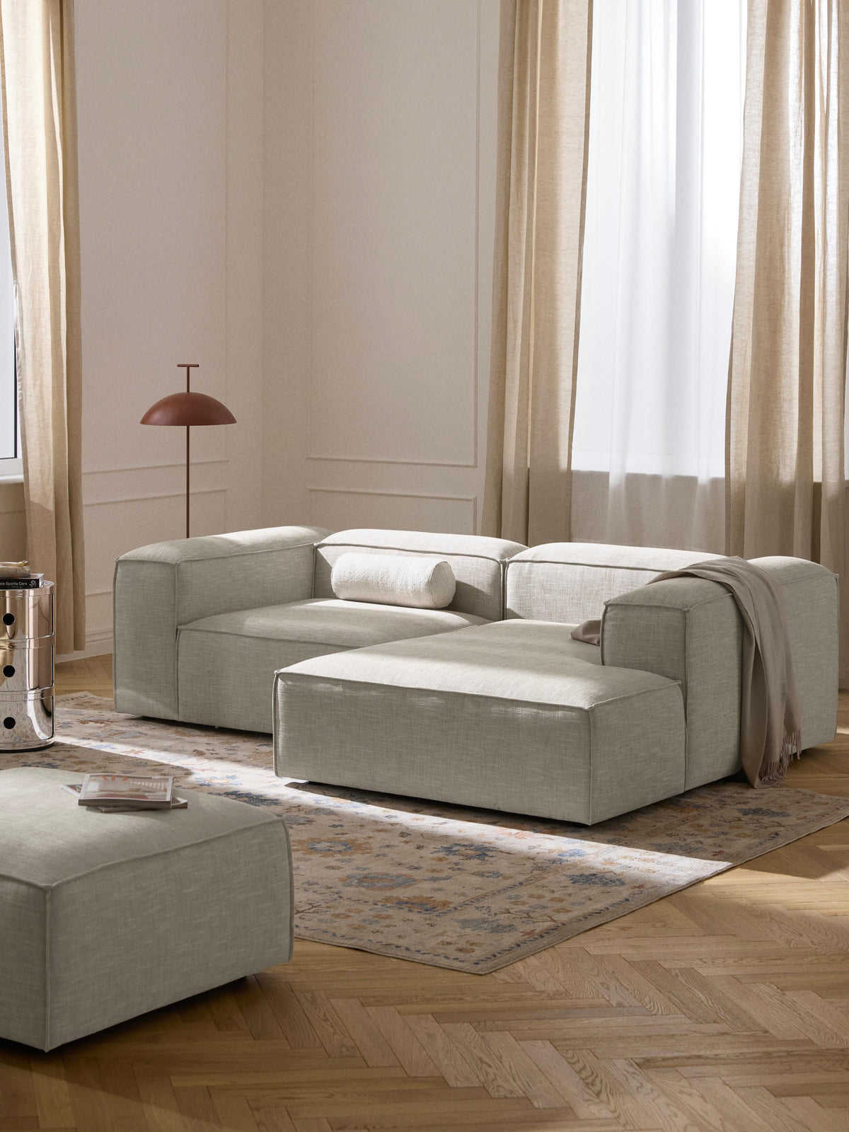 Lennard Modular Corner Sofa (2-Seater) in Linen Blend