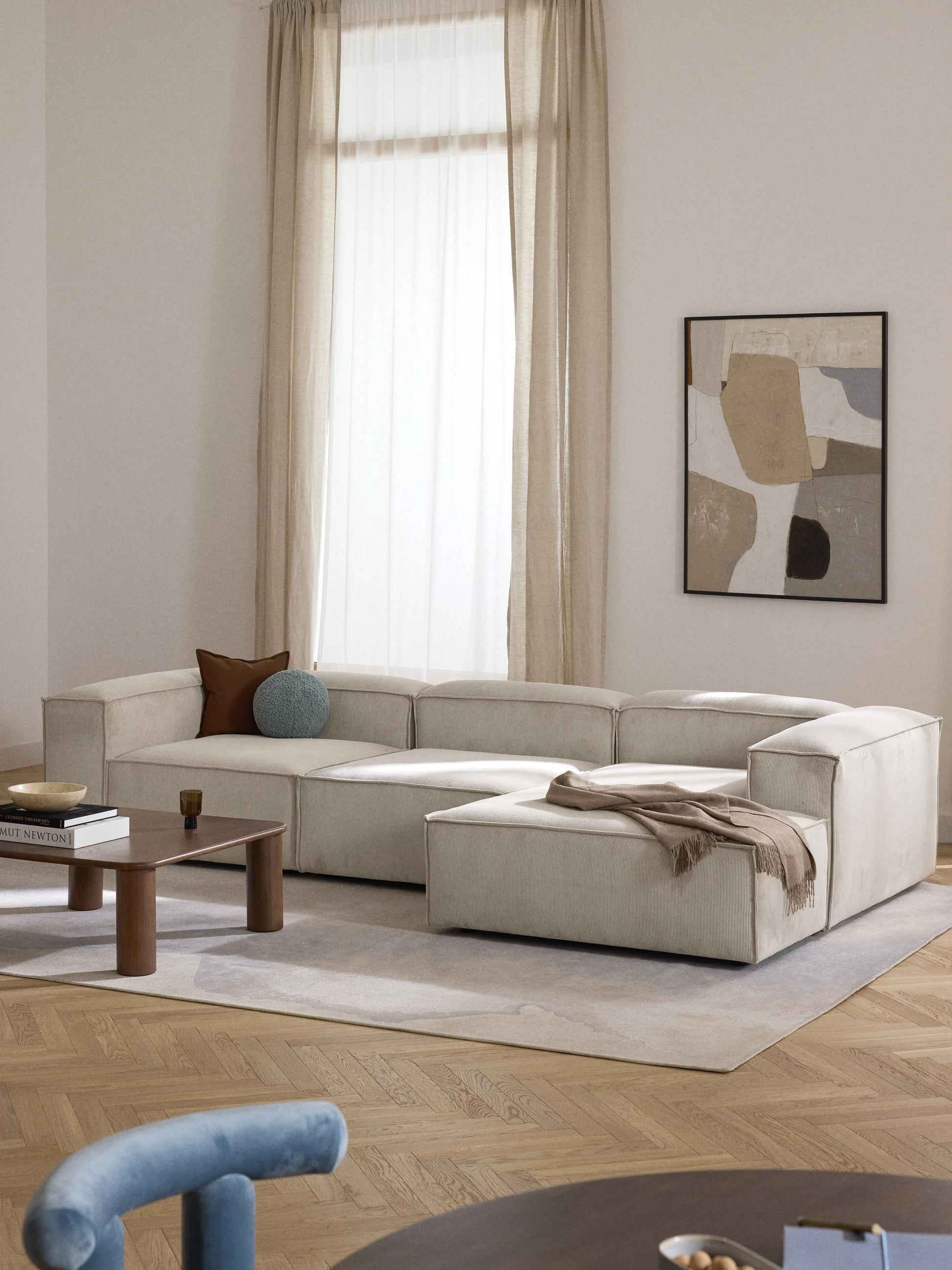 Lennard Modular Corner Sofa (4-Seater) in Corduroy